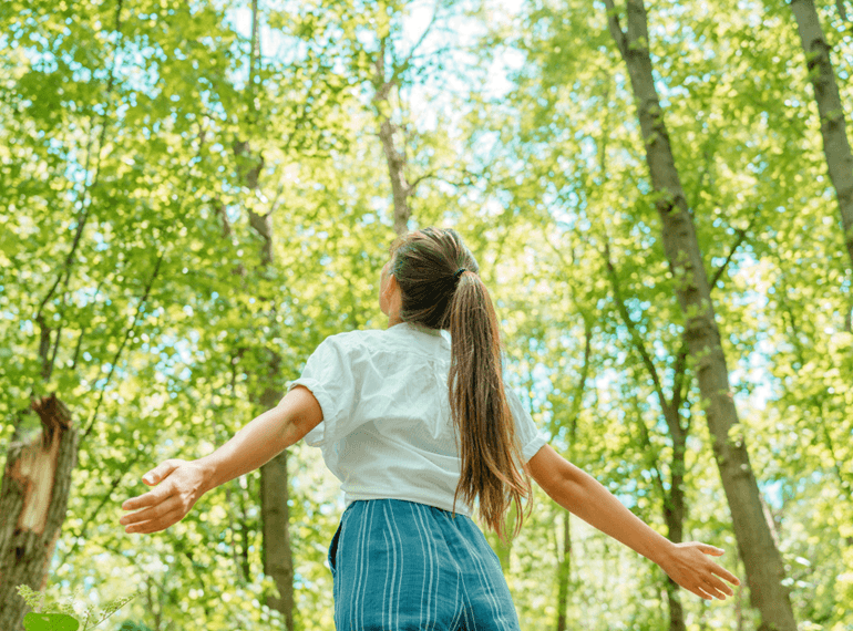 Young woman in the forest. Adobestock 373586987