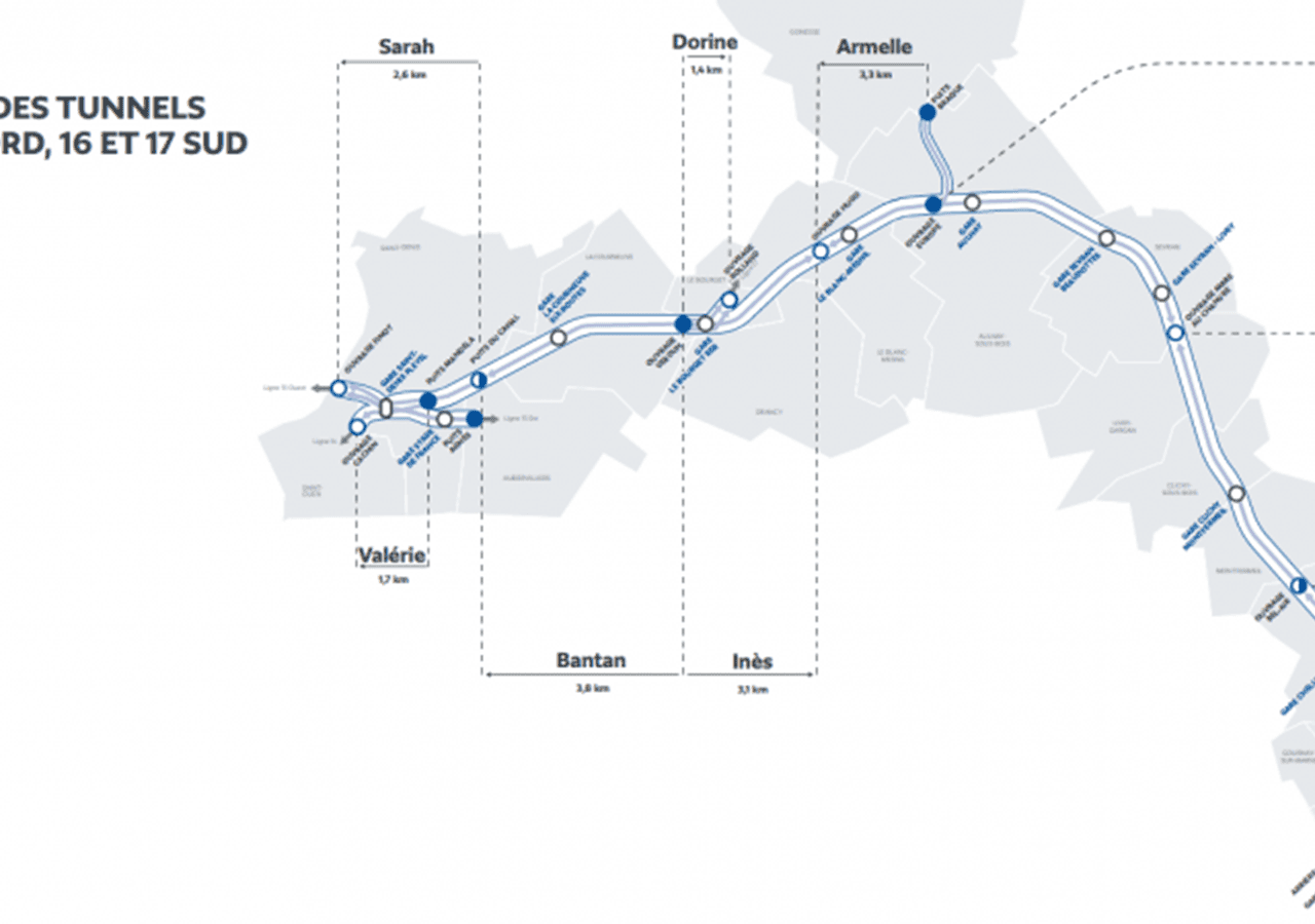 Egis Carte Creusement L16 © Société du Grand Paris / Quai3